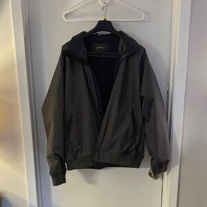 Orvis Men’s Charcoal Fleece-lined Rain Jacket Large Water Repellant